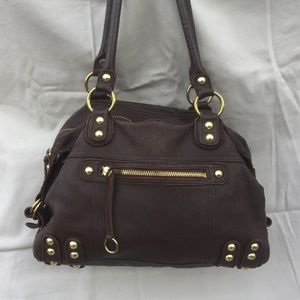 Brown Linea Pelle Dylan Medium Shoulder Tote